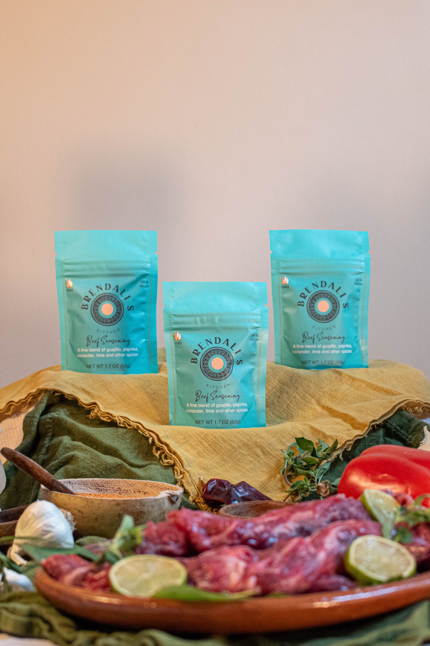 Los Tres: 3-Pack Trio of Brendali's Seasonings (Beef, Poultry, Fish)